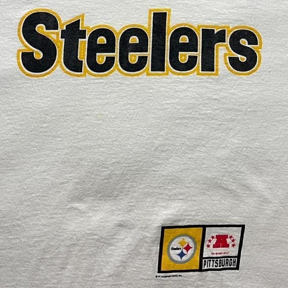 Vintage NFL t shirt Pittsburgh Steelers delta tag men’s XL white - Picture 3 of 5